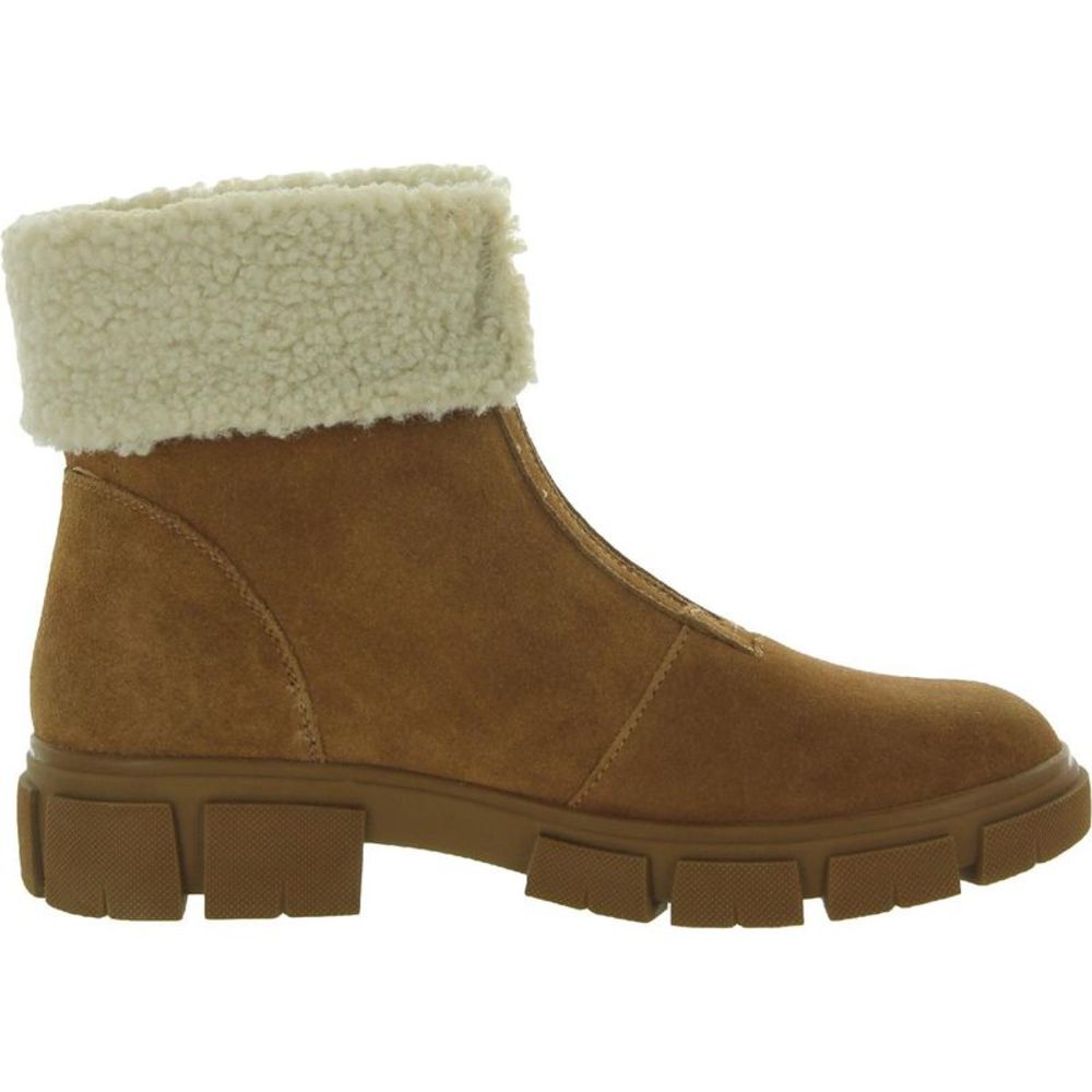 Aqua College Womens Perla Tan Suede Winter Zipper Ankle Boots Shoes NWOB - Picture 5 of 6